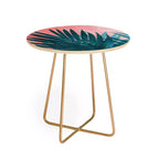 Emanuela Carratoni Palms Side Table with Gold Aston Legs - Deny Designs: Baltic Birch Top, Artist-Designed