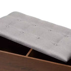 Merrick Commode Moderne Rétro Mid-Century 1 Tiroir Gris Clair, Marron - Baxton Studio