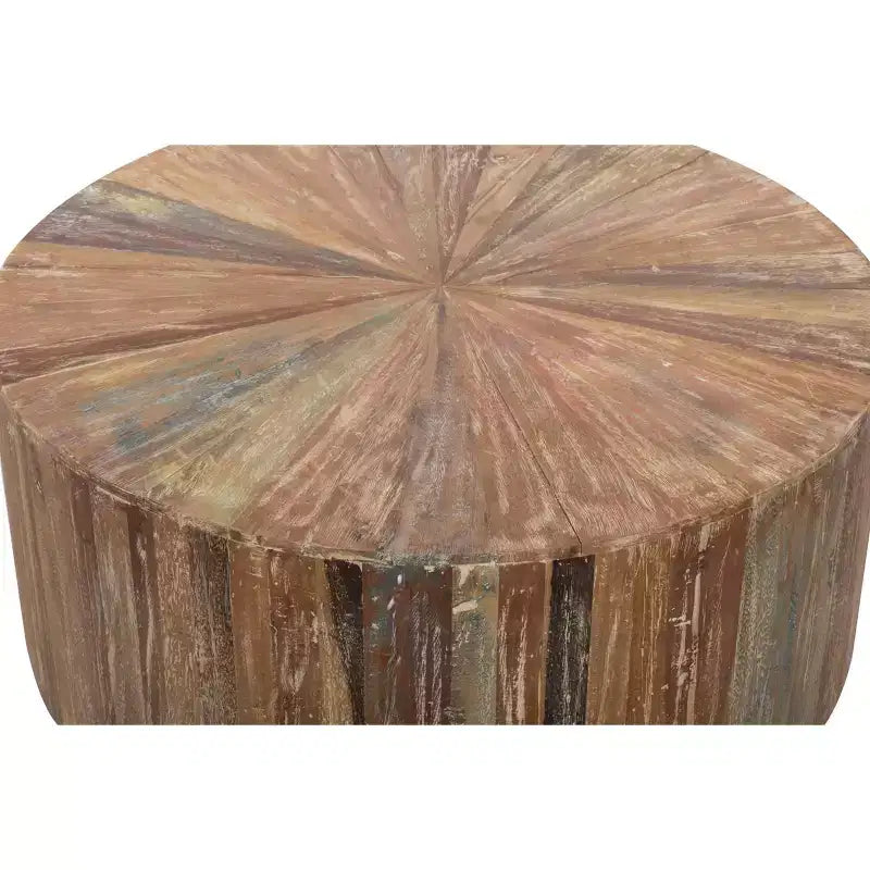 Table basse rustique en bois de récupération marron - Olivia & May