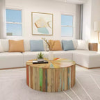 Table basse rustique en bois de récupération marron - Olivia & May