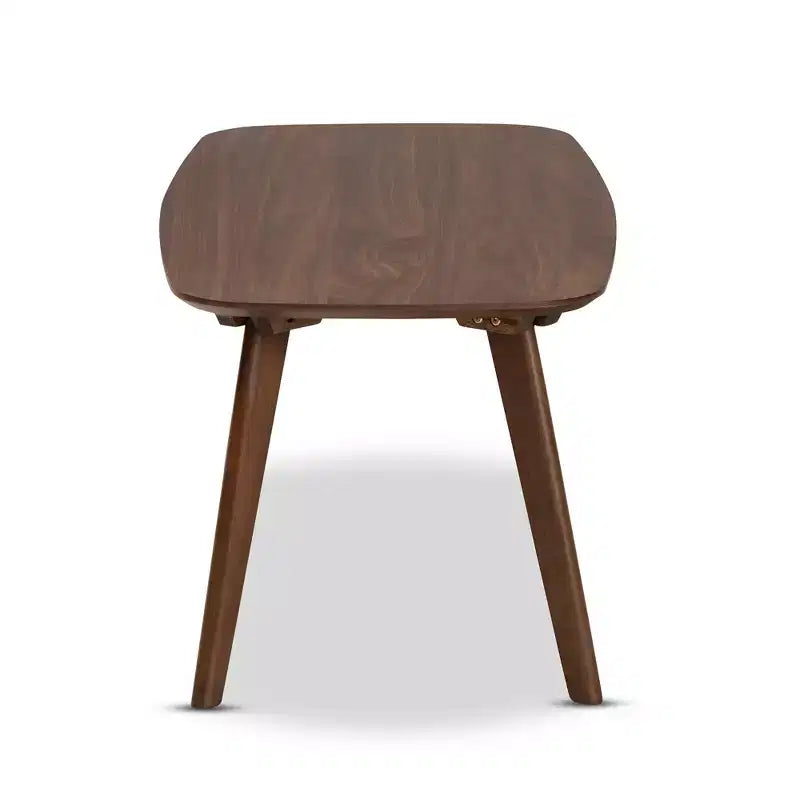 Table basse Dahlia Noyer - Baxton Studio : Design moderne du milieu du siècle, Structure en bois d'hévéa, 109,98 cm de large