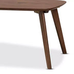 Table basse Dahlia Noyer - Baxton Studio : Design moderne du milieu du siècle, Structure en bois d'hévéa, 109,98 cm de large