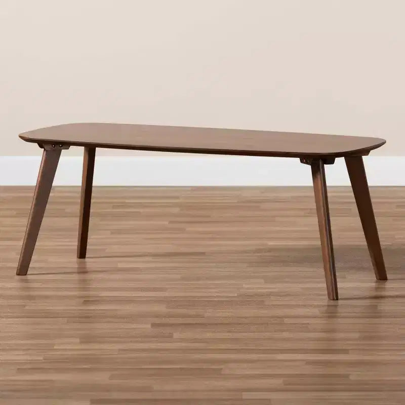 Table basse Dahlia Noyer - Baxton Studio : Design moderne du milieu du siècle, Structure en bois d'hévéa, 109,98 cm de large