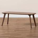Table basse Dahlia Noyer - Baxton Studio : Design moderne du milieu du siècle, Structure en bois d'hévéa, 109,98 cm de large