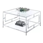Table basse carrée Town Square Chrome - Breighton Home