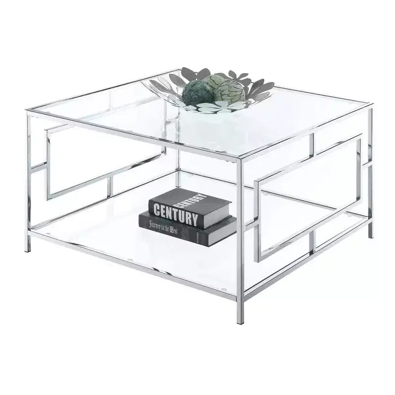 Table basse carrée Town Square Chrome - Breighton Home