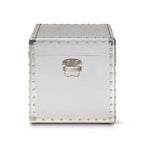 Coffre de rangement métallique Serge argenté - Baxton Studio