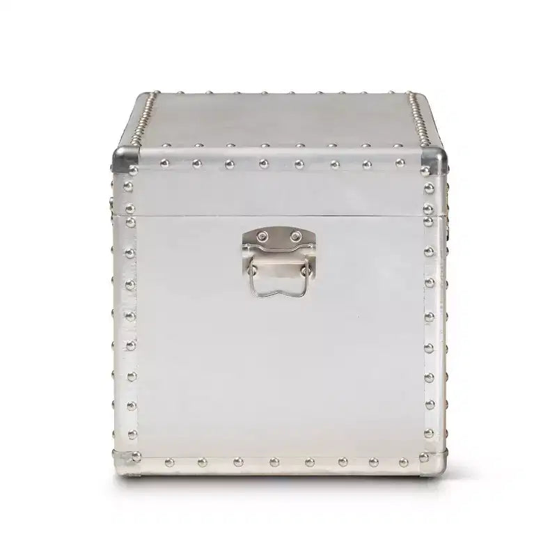 Coffre de rangement métallique Serge argenté - Baxton Studio