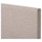Lit plateforme rembourré Elizabeth en tissu moderne et contemporain avec panneaux cousus - Baxton Studio