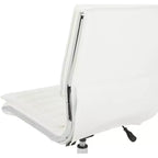Chaise de bureau manager sans accoudoirs en similicuir avec dossier mi-haut et piétement chromé - OSP Designs