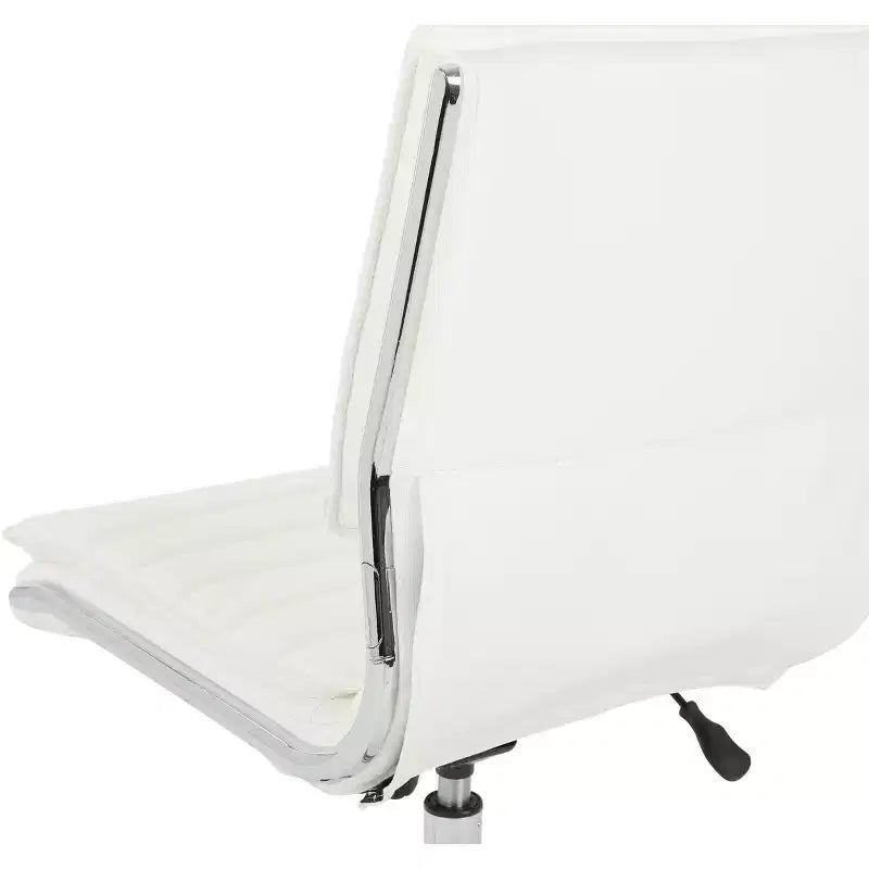 Chaise de bureau manager sans accoudoirs en similicuir avec dossier mi-haut et piétement chromé - OSP Designs