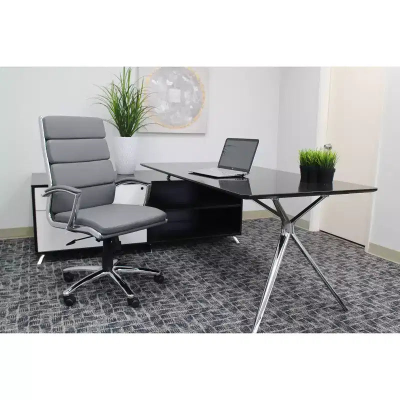 Fauteuil de bureau de direction contemporain à rayures – Boss Office Products