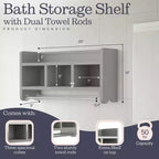 Étagère de rangement de salle de bain avec porte-serviettes 25 - Meubles Alaterre