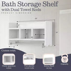 Étagère de rangement de salle de bain avec porte-serviettes 25 - Meubles Alaterre