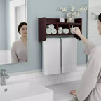 Étagère de rangement de salle de bain avec porte-serviettes 25 - Meubles Alaterre