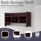 Étagère de rangement de salle de bain avec porte-serviettes 25 - Meubles Alaterre
