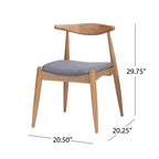 Lot de 2 chaises de salle à manger Francie du milieu du siècle - Christopher Knight Home