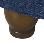 Grand pouf de rangement rond touffeté - HomePop