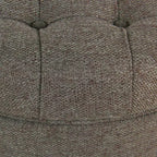 Grand pouf de rangement rond touffeté - HomePop