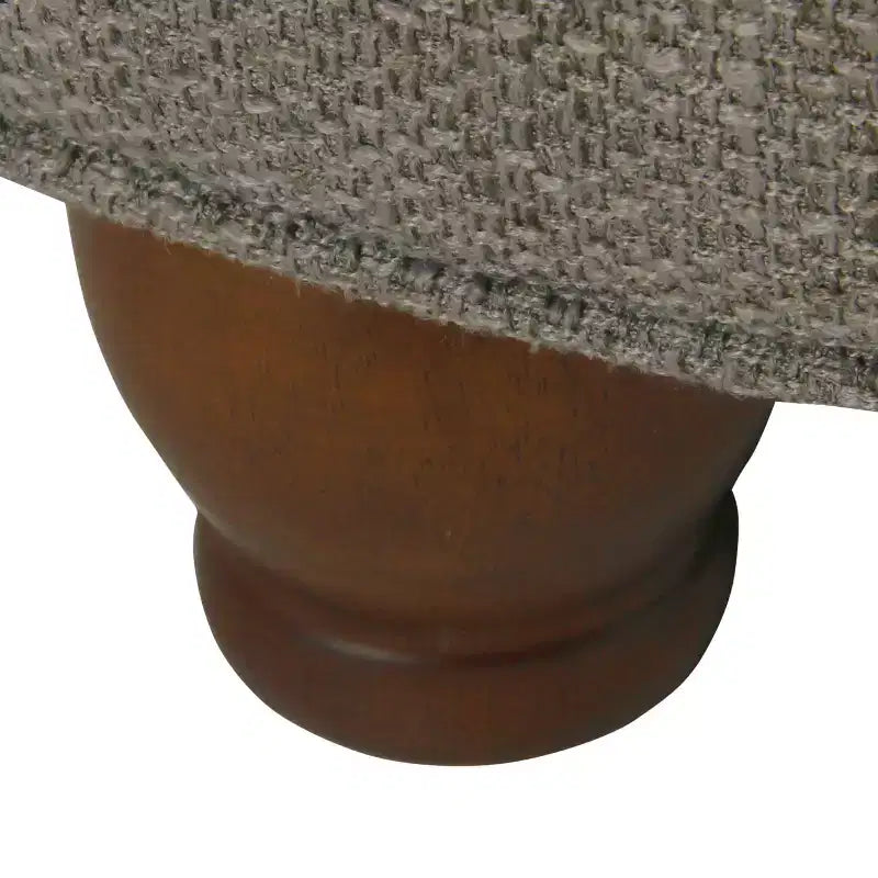 Grand pouf de rangement rond touffeté - HomePop