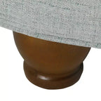 Grand pouf de rangement rond touffeté - HomePop