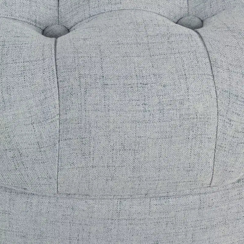 Grand pouf de rangement rond touffeté - HomePop