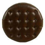 Grand pouf de rangement rond touffeté - HomePop