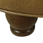 Grand pouf de rangement rond touffeté - HomePop