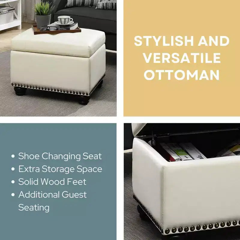 Pouf de rangement 5th Avenue Designs4Comfort - Breighton Home