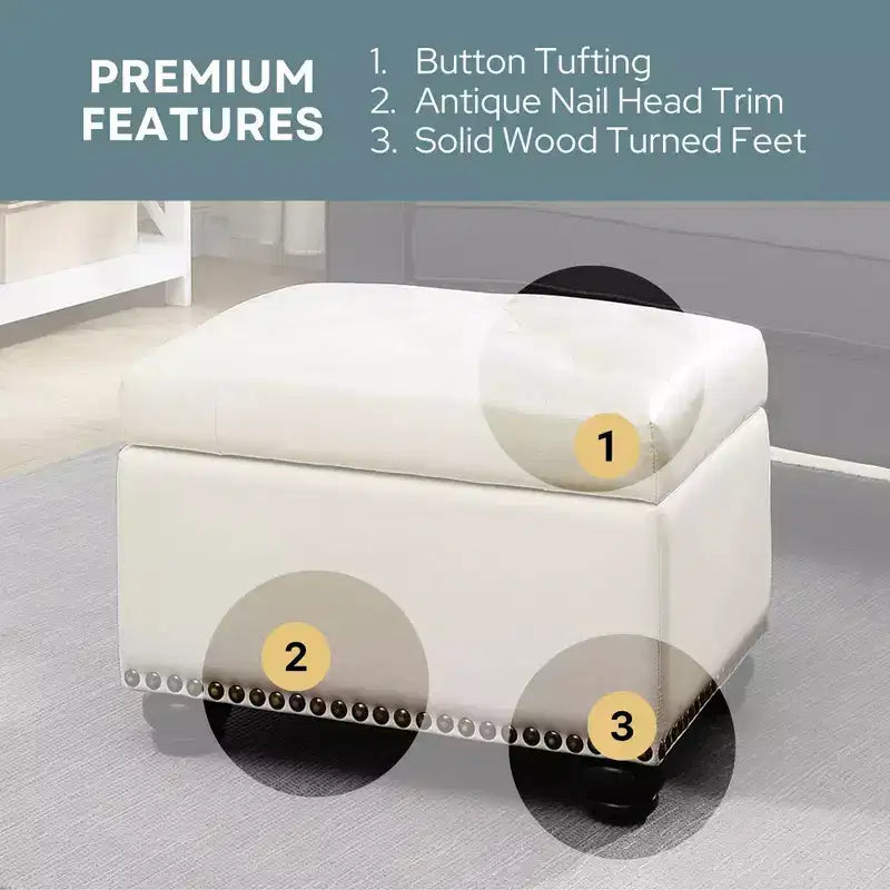 Pouf de rangement 5th Avenue Designs4Comfort - Breighton Home