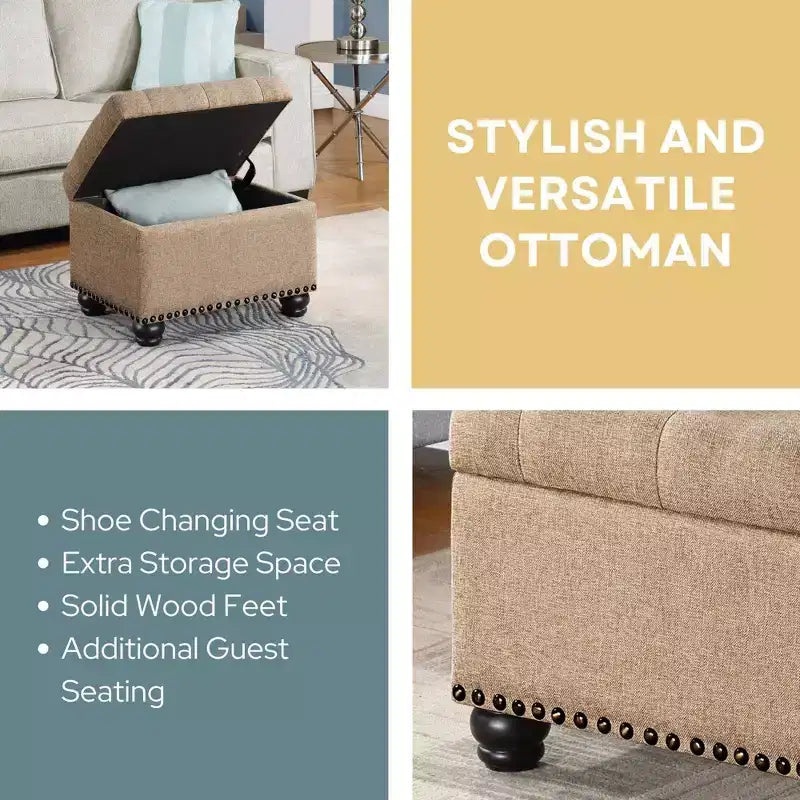 Pouf de rangement 5th Avenue Designs4Comfort - Breighton Home