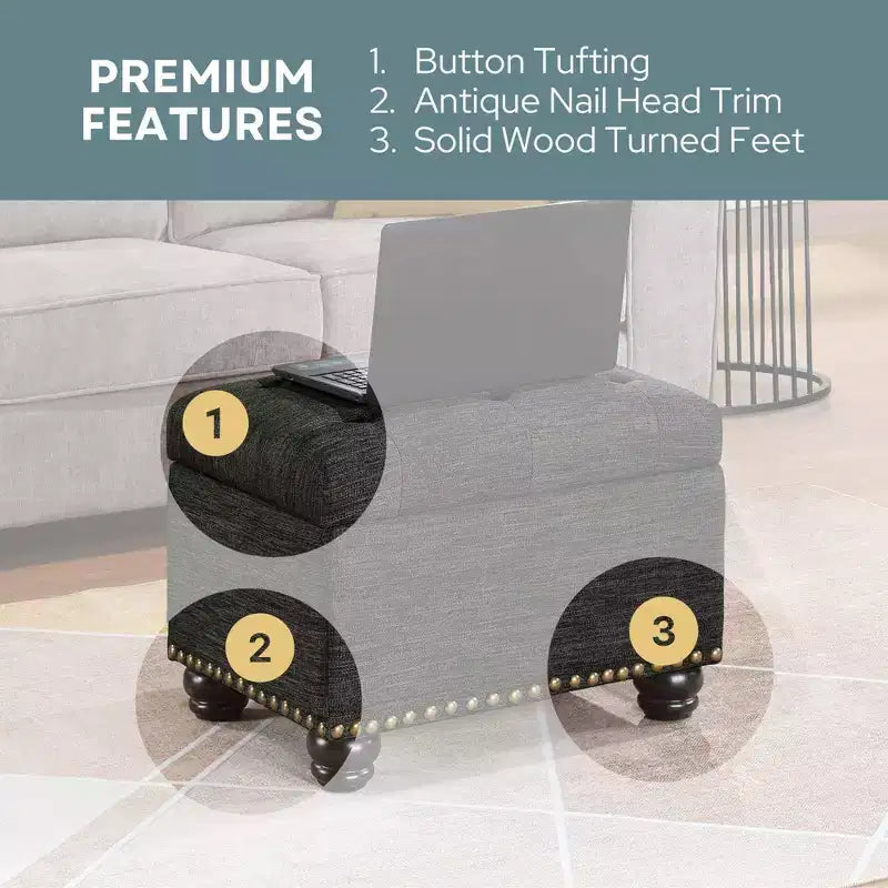 Pouf de rangement 5th Avenue Designs4Comfort - Breighton Home