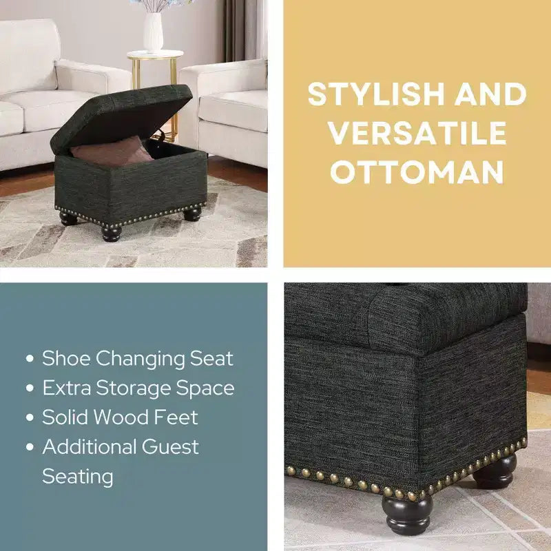 Pouf de rangement 5th Avenue Designs4Comfort - Breighton Home