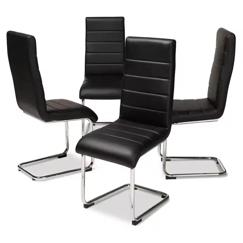 Lot de 4 chaises de salle à manger Marlys modernes et contemporaines en similicuir – Baxton Studio