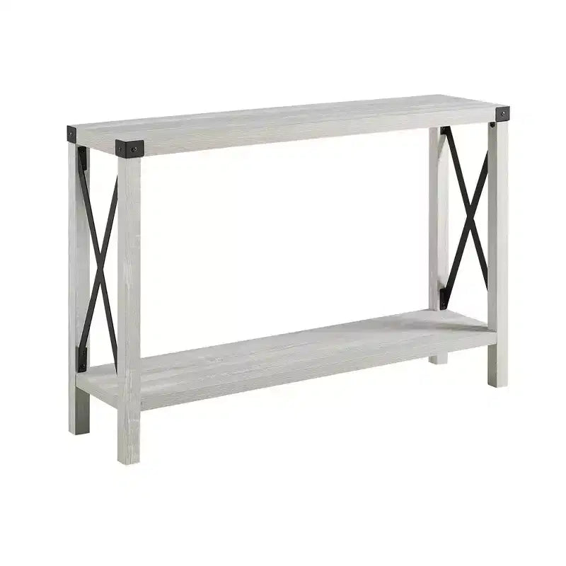 Sophie Rustic Industrial X Frame Entry Table - Saracina Home
