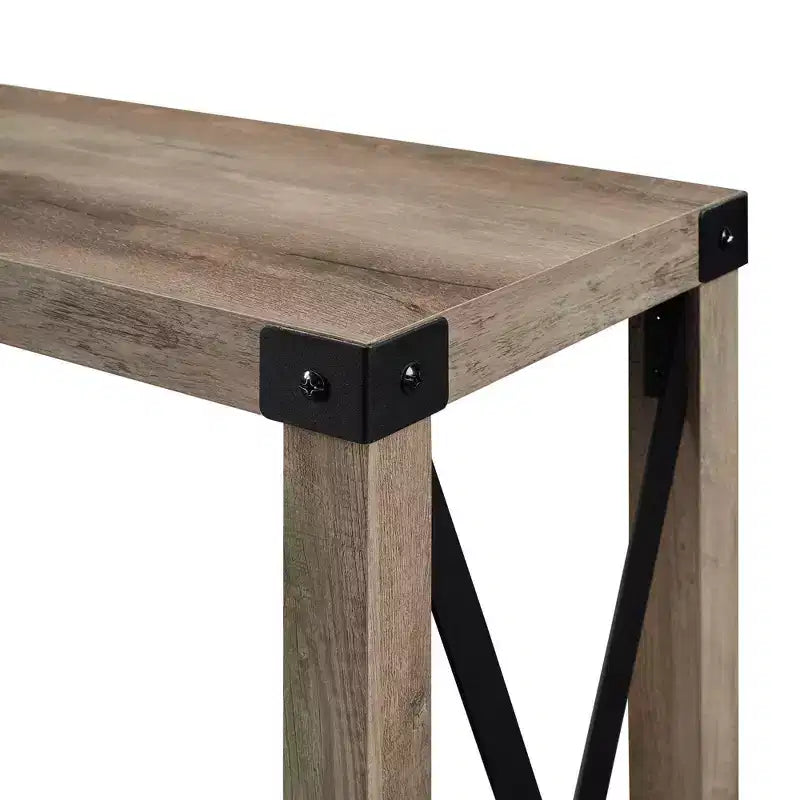 Table d'entrée avec cadre en X industriel rustique Sophie - Saracina Home