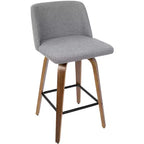Ensemble de 2 tabourets de bar à hauteur de comptoir Toriano mi-siècle moderne - LumiSource