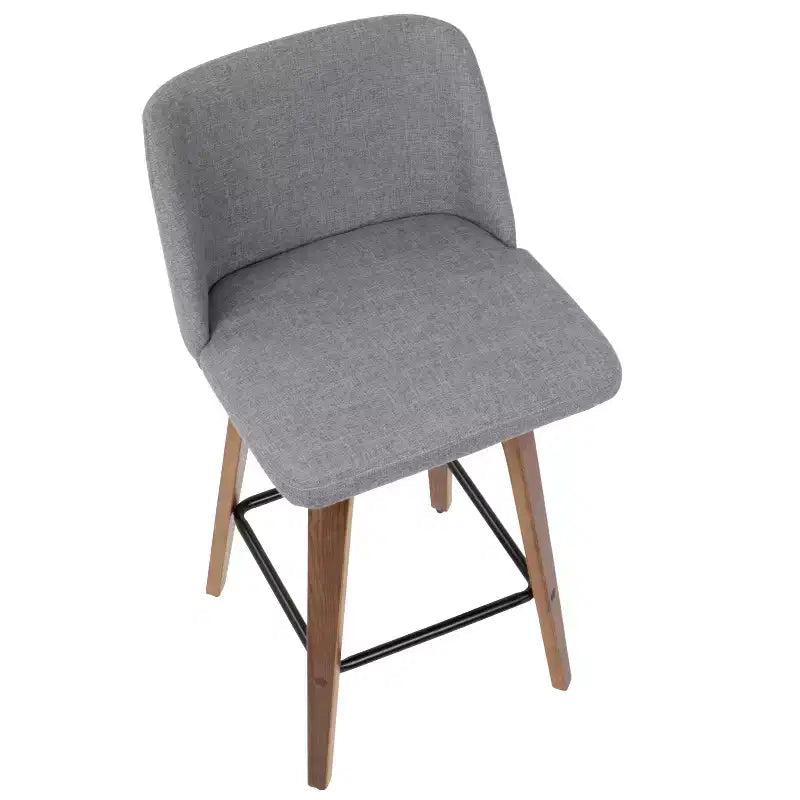 Ensemble de 2 tabourets de bar à hauteur de comptoir Toriano mi-siècle moderne - LumiSource