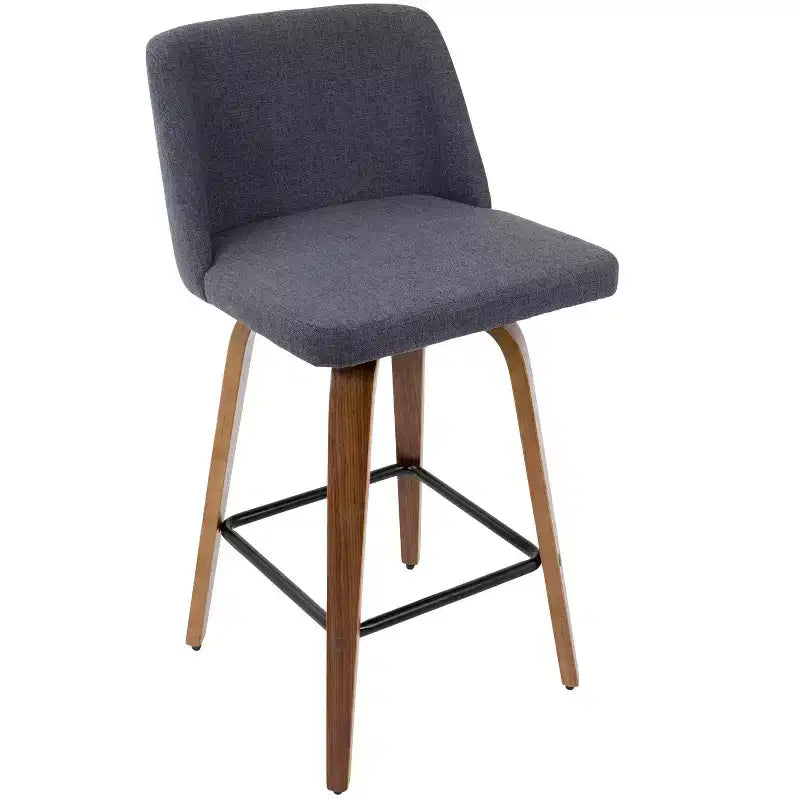Ensemble de 2 tabourets de bar à hauteur de comptoir Toriano mi-siècle moderne - LumiSource