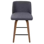 Ensemble de 2 tabourets de bar à hauteur de comptoir Toriano mi-siècle moderne - LumiSource