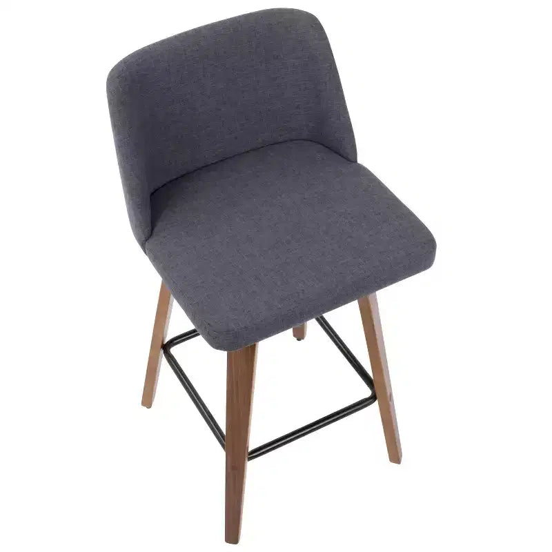 Ensemble de 2 tabourets de bar à hauteur de comptoir Toriano mi-siècle moderne - LumiSource