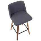 Ensemble de 2 tabourets de bar à hauteur de comptoir Toriano mi-siècle moderne - LumiSource