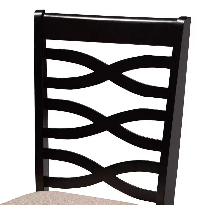 Lot de 4 chaises de salle à manger Lanier en bois finition chêne - Baxton Studio