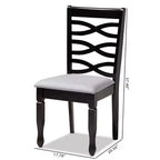 Lot de 4 chaises de salle à manger Lanier en bois finition chêne - Baxton Studio