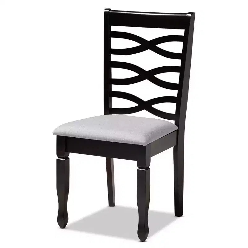 Lot de 4 chaises de salle à manger Lanier en bois finition chêne - Baxton Studio