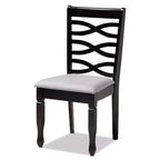 Lot de 4 chaises de salle à manger Lanier en bois finition chêne - Baxton Studio