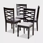 4pc Lanier finished Wood Dining Chairs - Baxton Studio