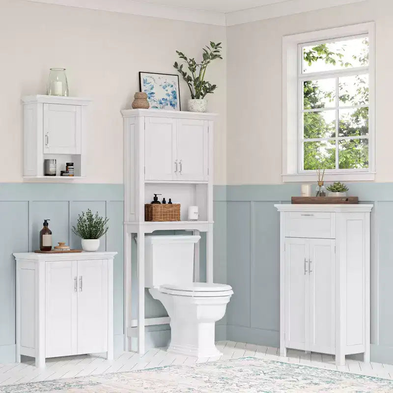 Armoire de rangement murale de salle de bain Somerset pour WC avec étagère réglable