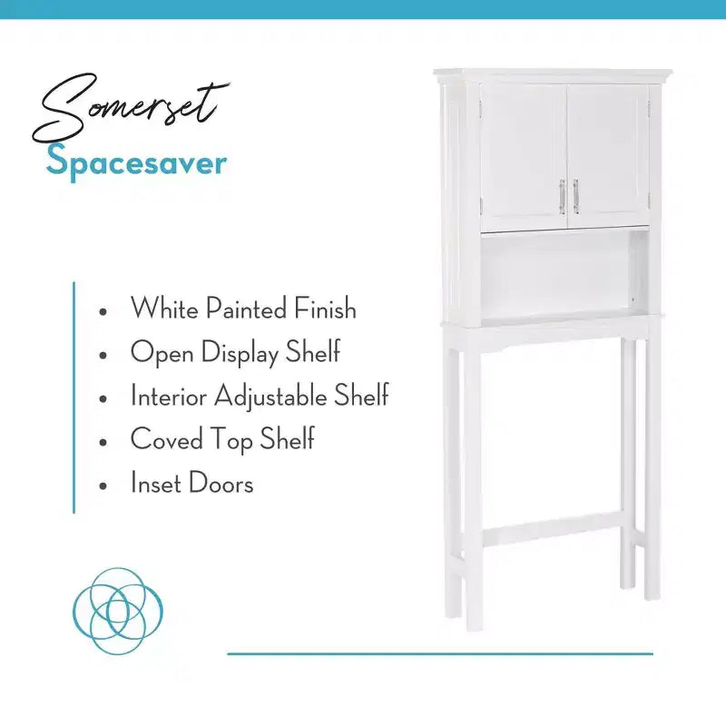 Armoire de rangement murale de salle de bain Somerset pour WC avec étagère réglable