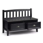 Banc de rangement d'entrée 42 po Portland avec tiroirs - Wyndenhall
